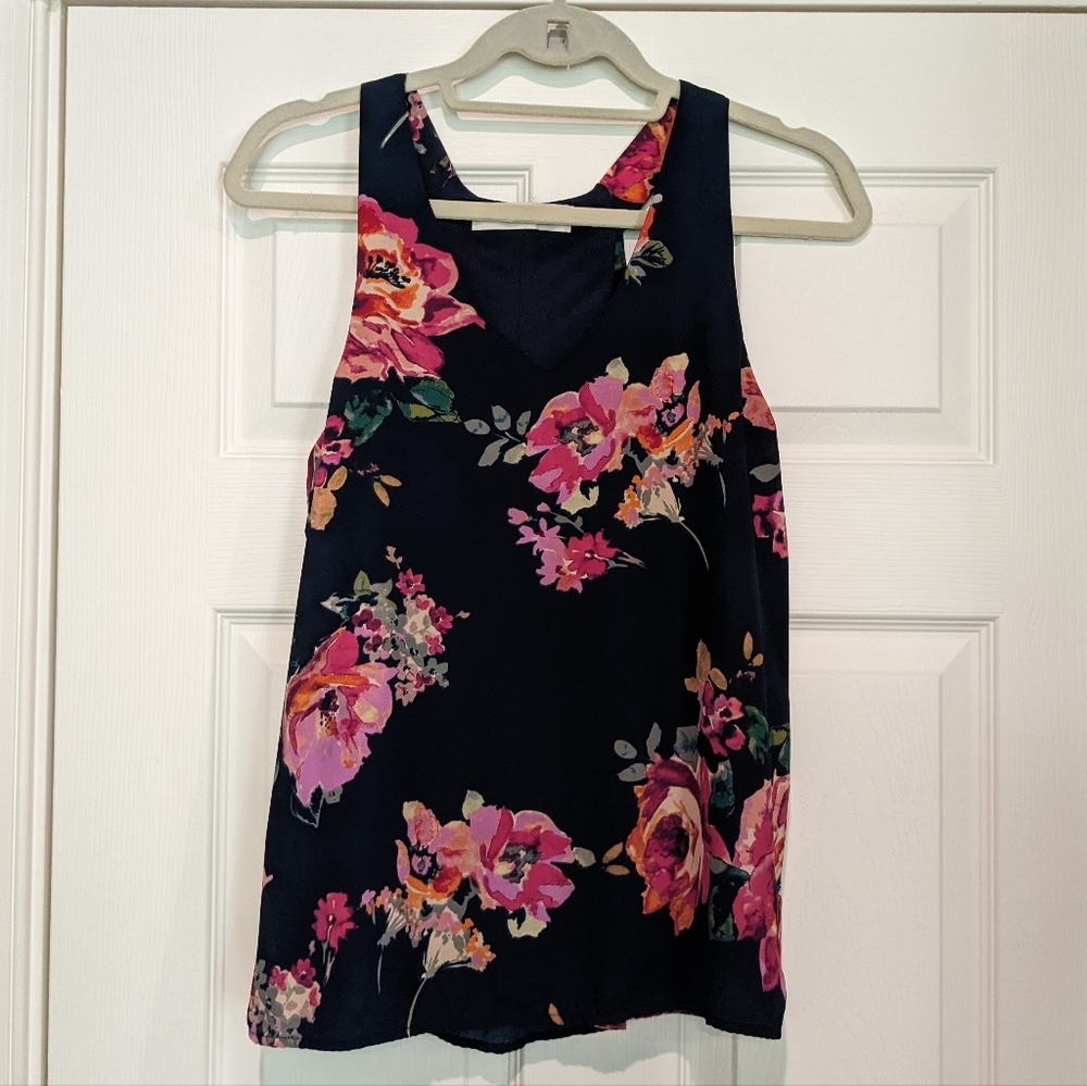 The Impeccable Pig Navy Floral Blouse, Small